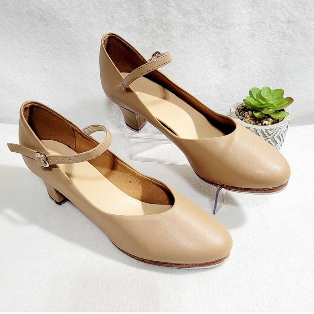 So Danca TA55 Tan Tap Heels / Character / Broadway style dance shoes 8M fits 7M
